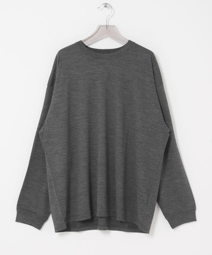 new basic WASHABLE MERINO WOOL LONG-SLEEVE 長袖上衣