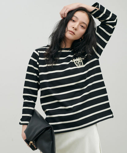 立體厚繡小Logo設計 NEW 長袖T恤