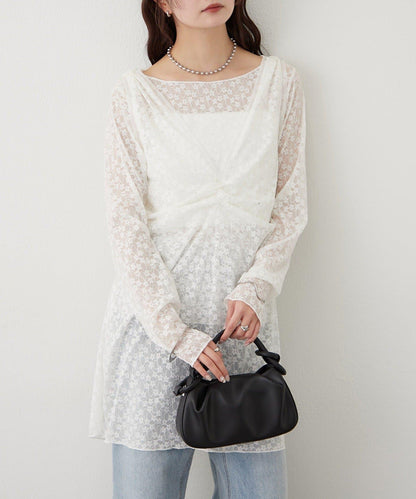 閃亮蕾絲吊帶連衣裙