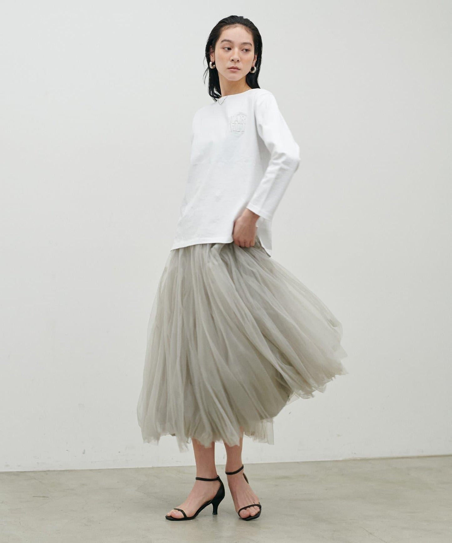 立體厚繡小Logo設計 NEW 長袖T恤