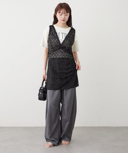 閃亮蕾絲吊帶連衣裙