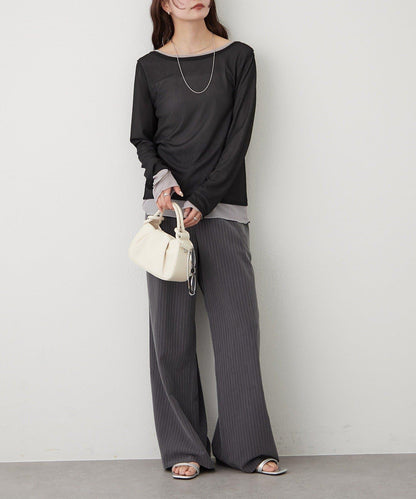 疊穿透膚長袖T恤