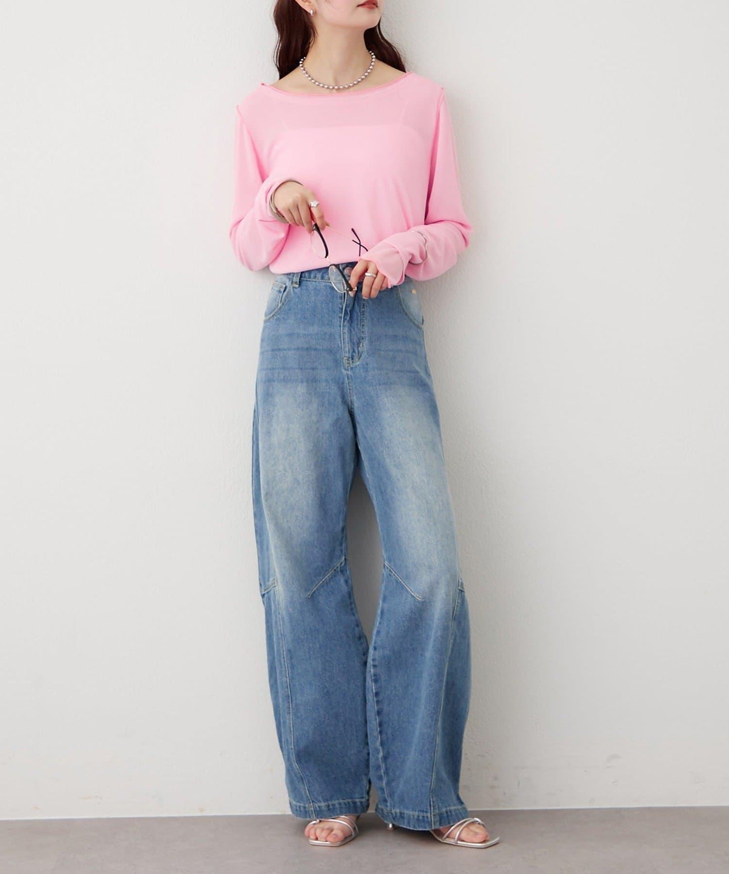 疊穿透膚長袖T恤