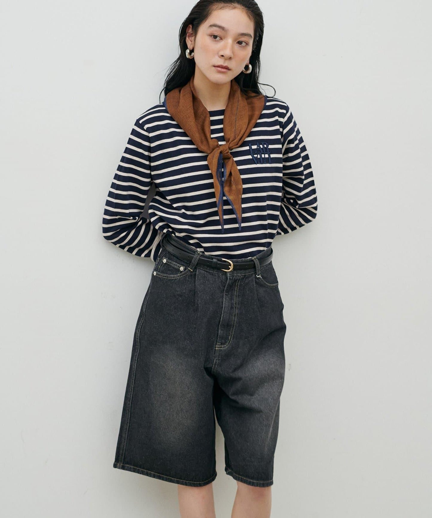 立體厚繡小Logo設計 NEW 長袖T恤