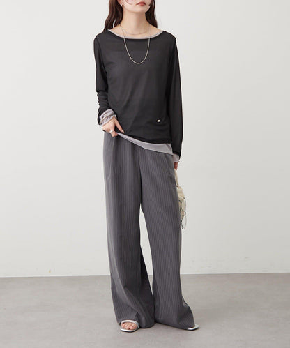 疊穿透膚長袖T恤