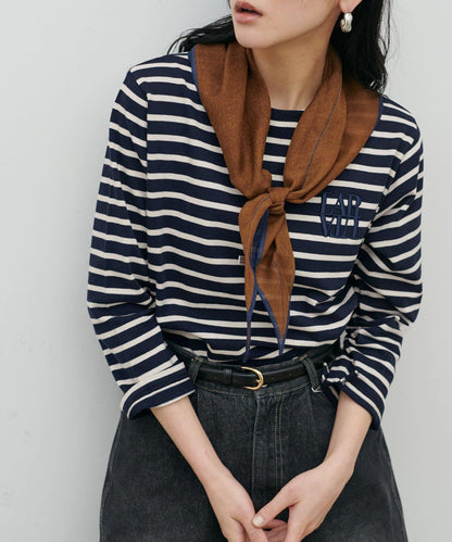 立體厚繡小Logo設計 NEW 長袖T恤