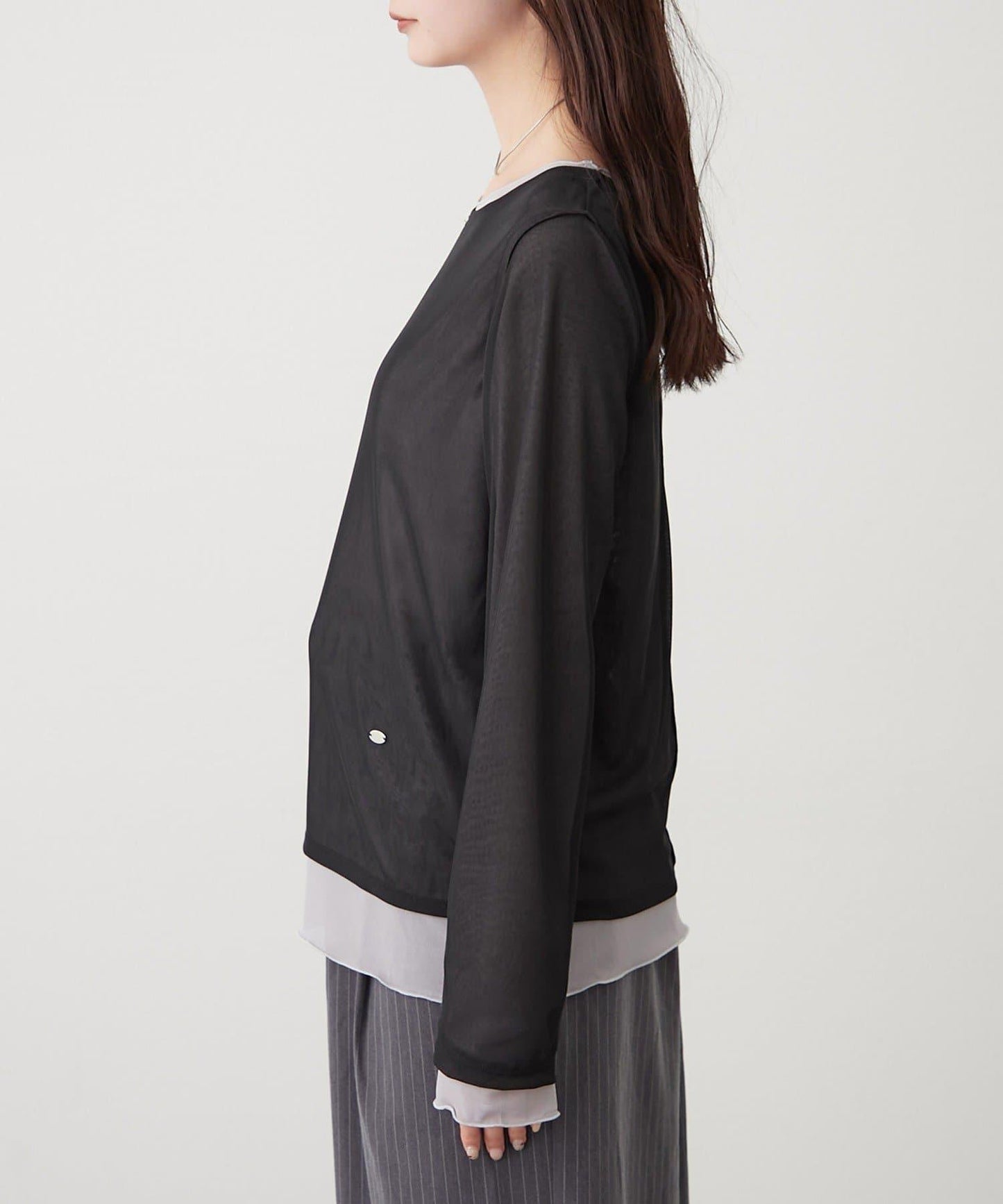 疊穿透膚長袖T恤