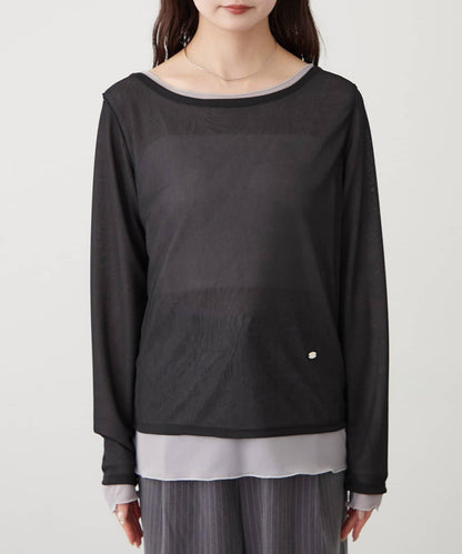 疊穿透膚長袖T恤