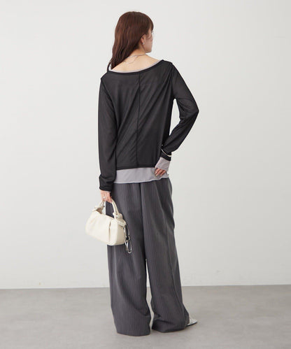 疊穿透膚長袖T恤