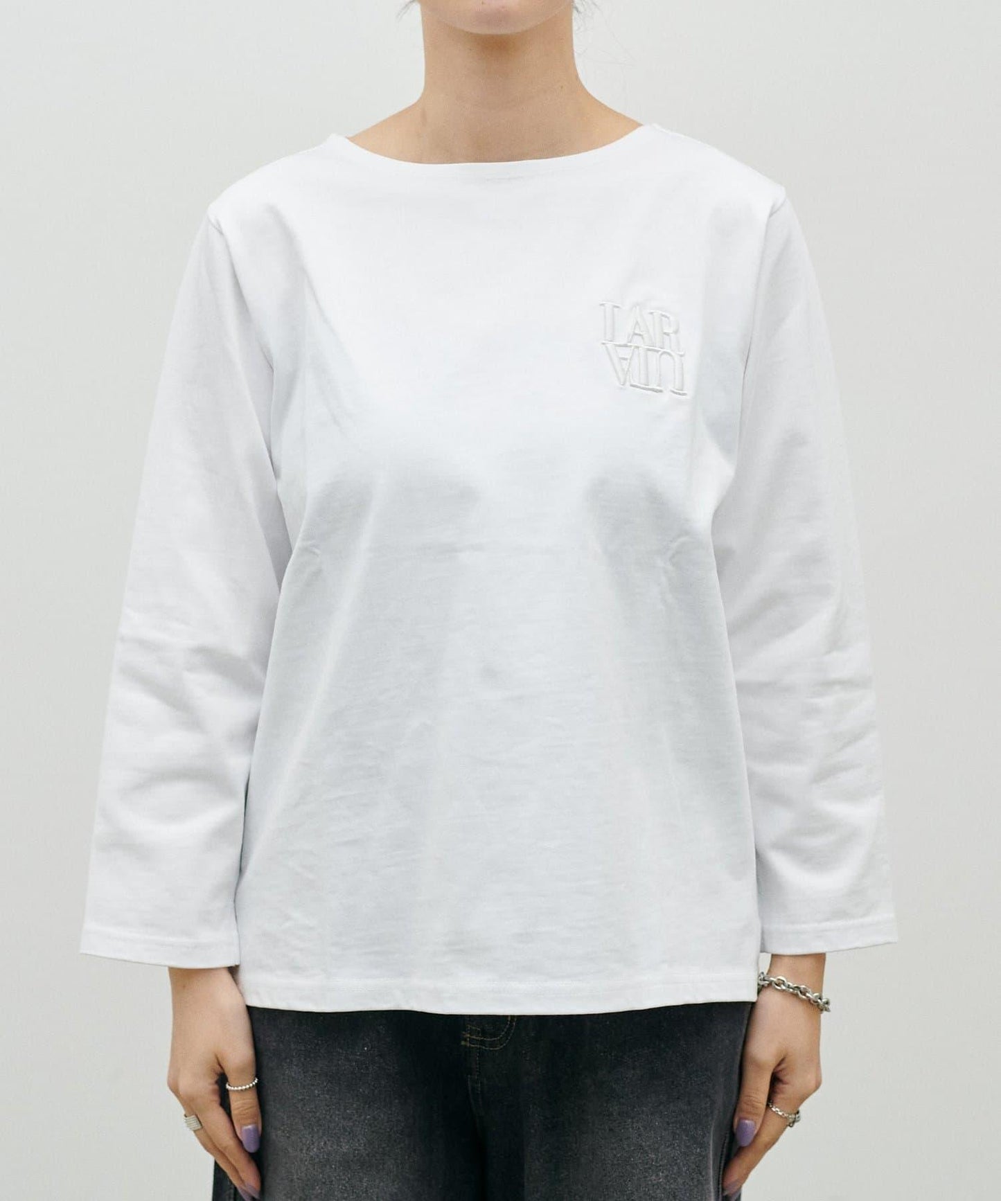 立體厚繡小Logo設計 NEW 長袖T恤