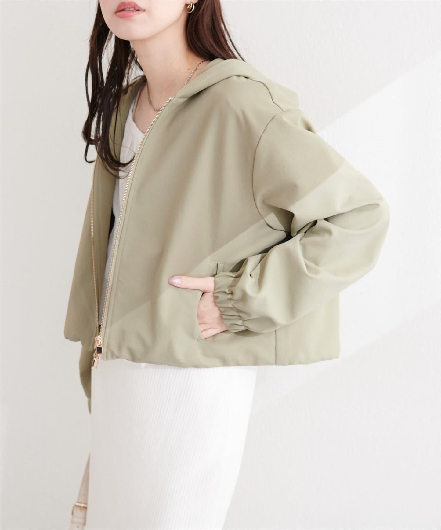 連帽短款夾克