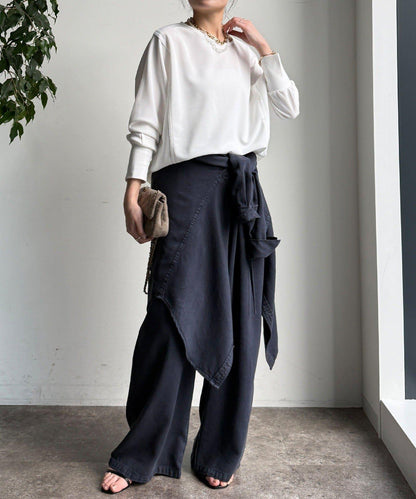 喬其紗與歐根紗拼接上衣