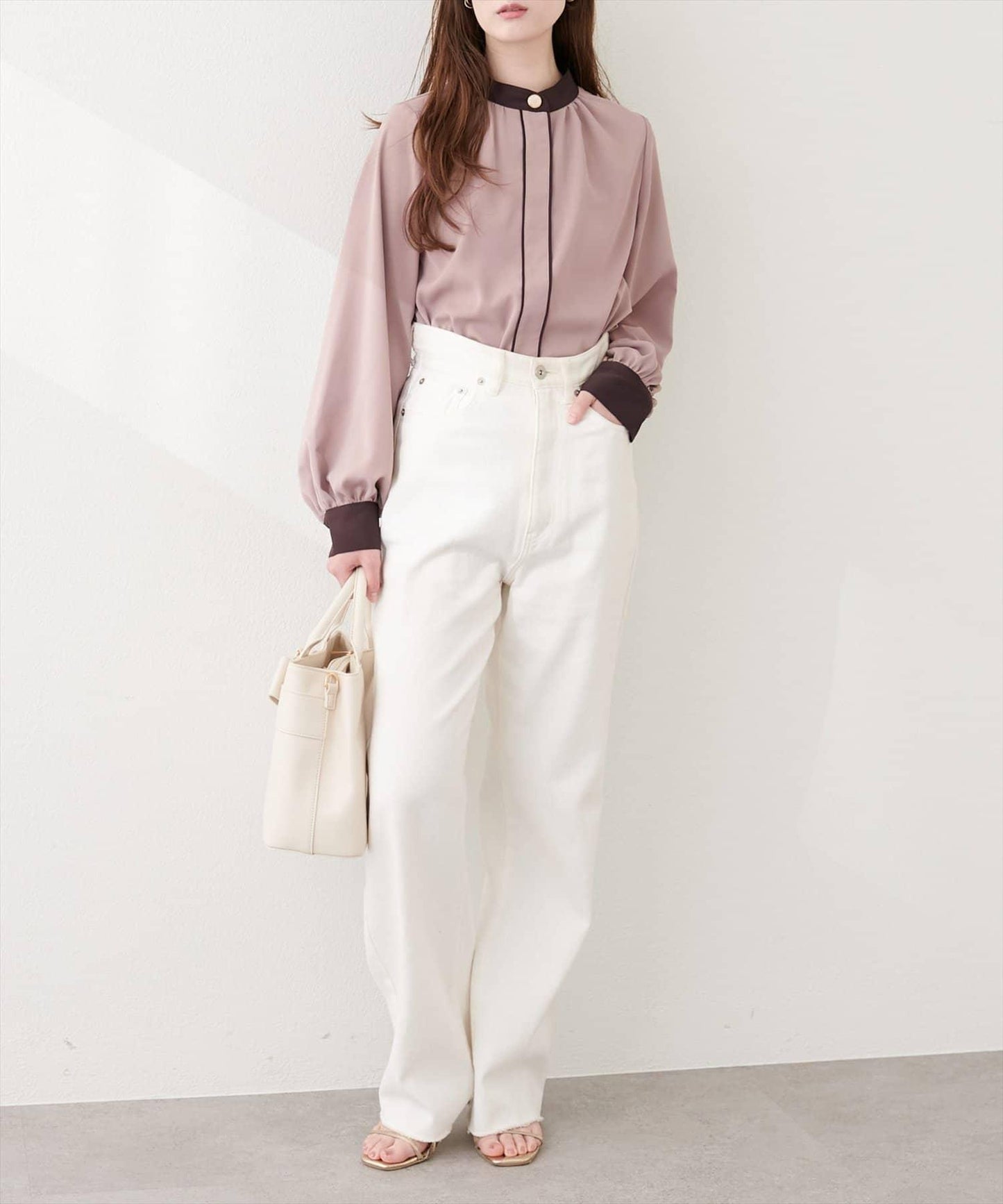 質感設計撞色紐扣襯衫