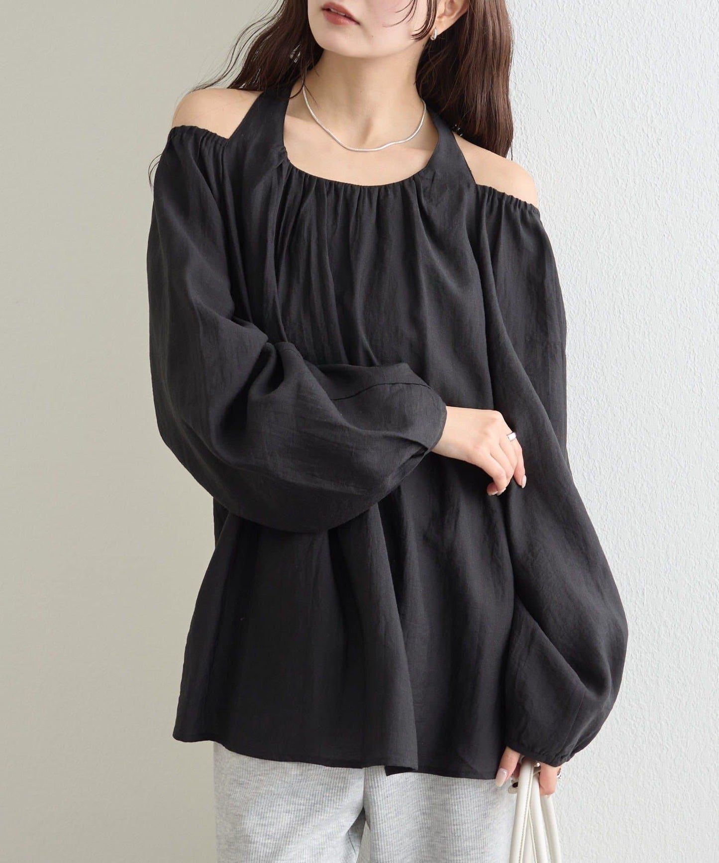 繞頸設計襯衫