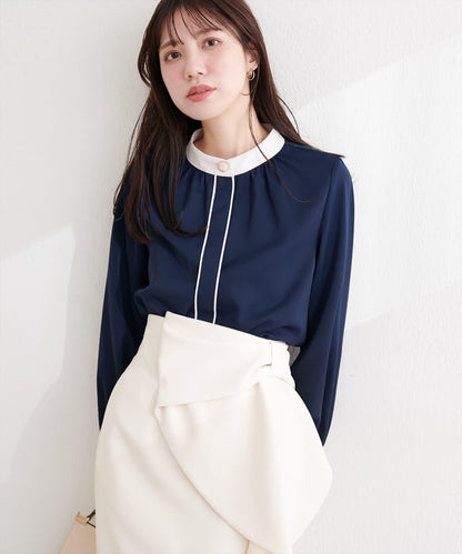 質感設計撞色紐扣襯衫