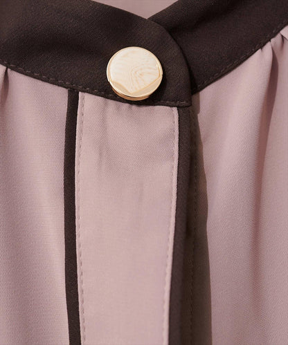 質感設計撞色紐扣襯衫