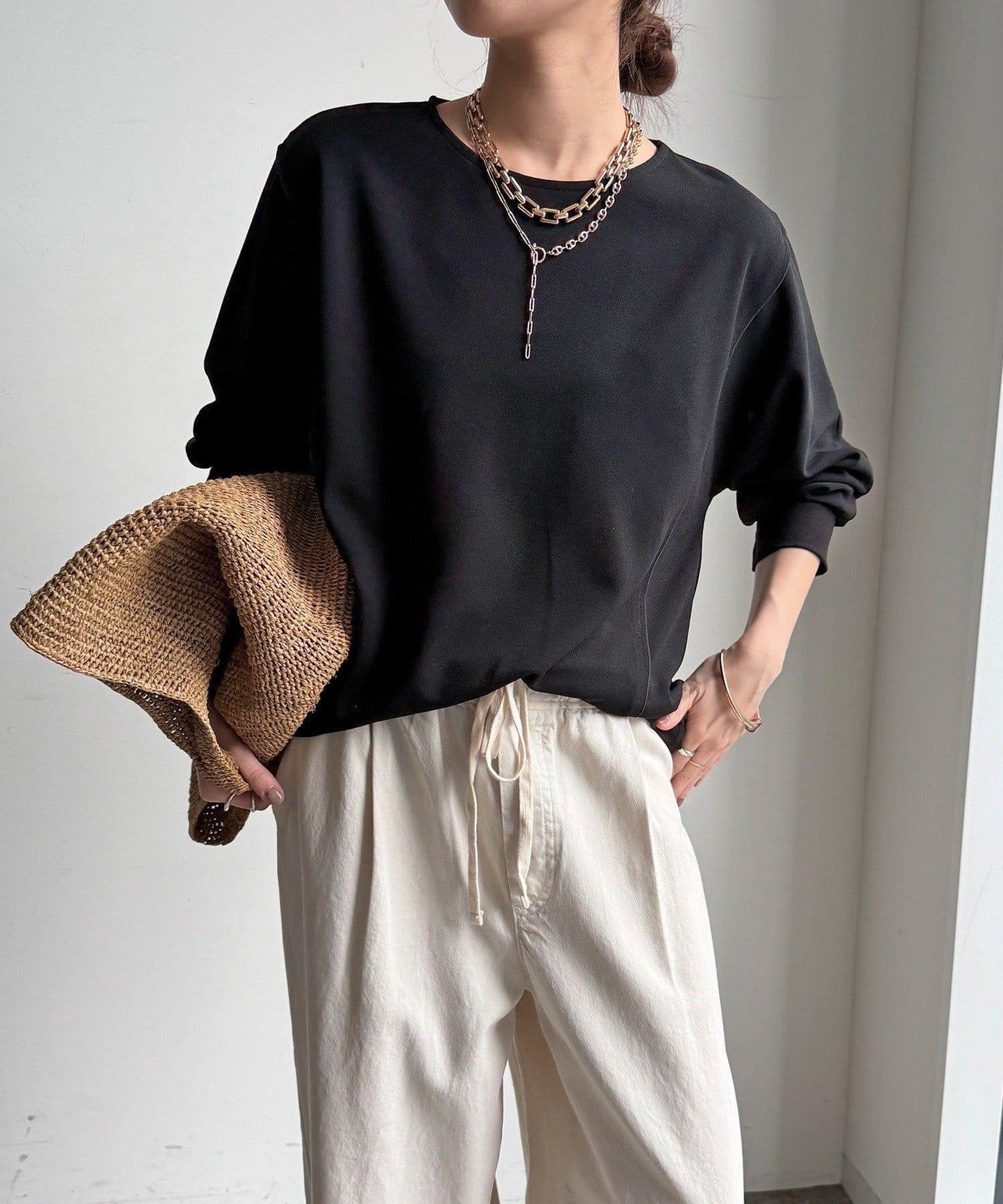 喬其紗與歐根紗拼接上衣