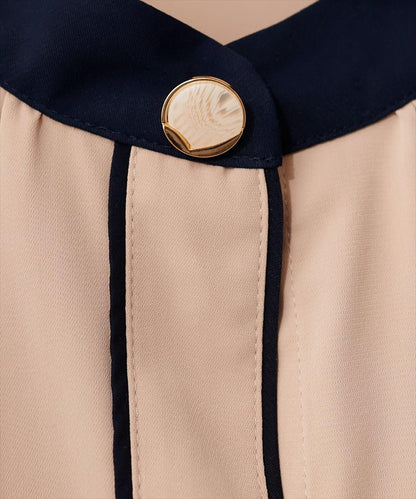 質感設計撞色紐扣襯衫