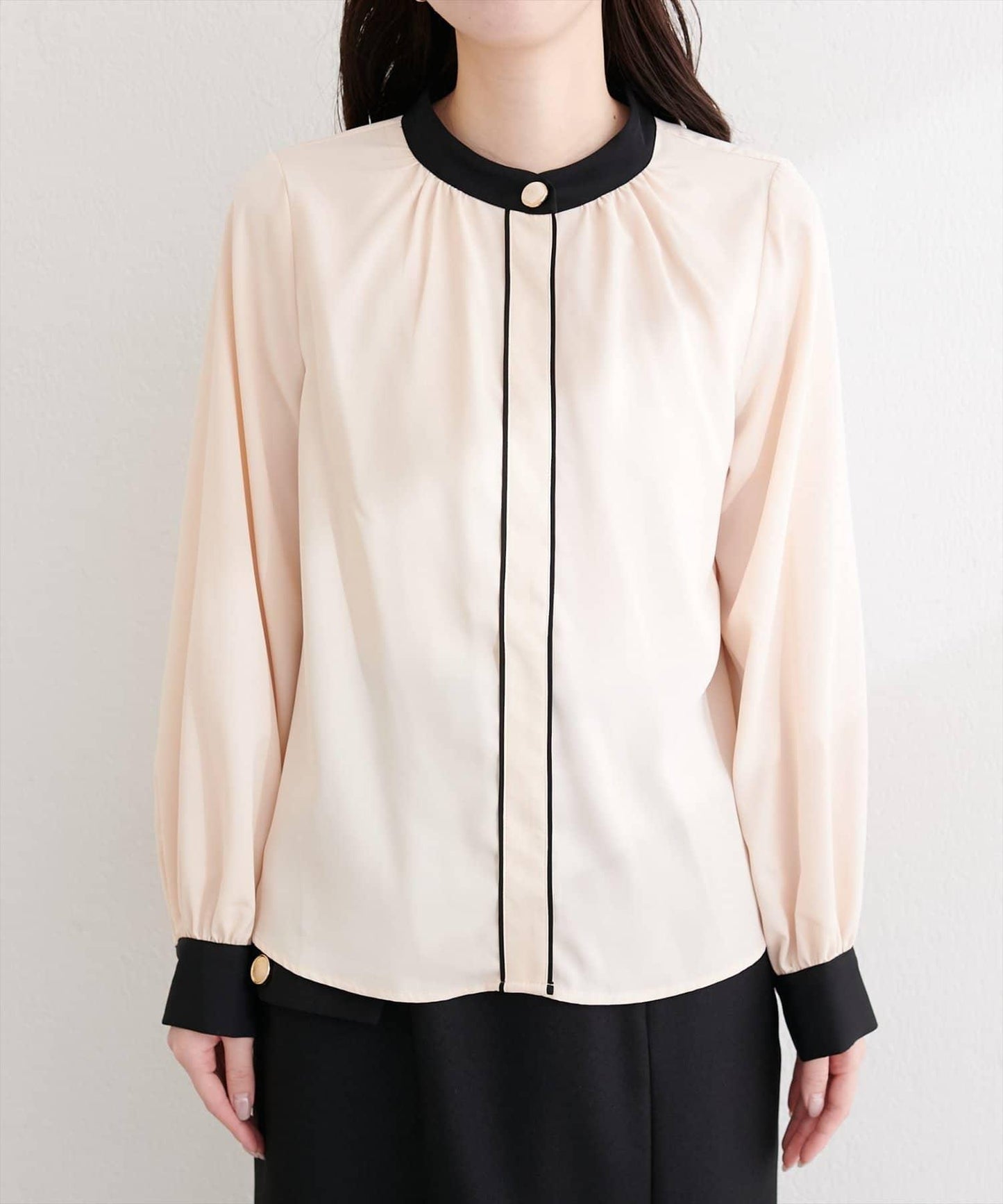 質感設計撞色紐扣襯衫