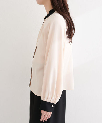 質感設計撞色紐扣襯衫