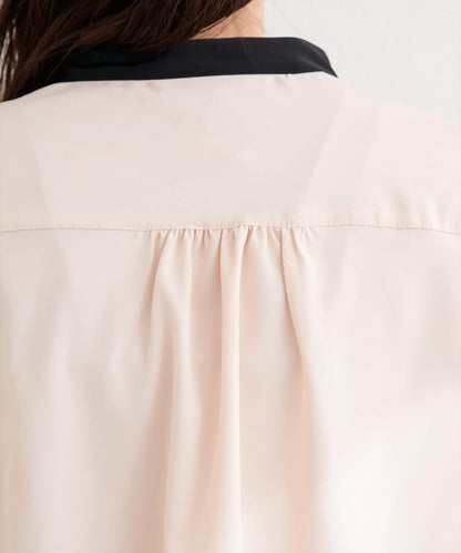 質感設計撞色紐扣襯衫