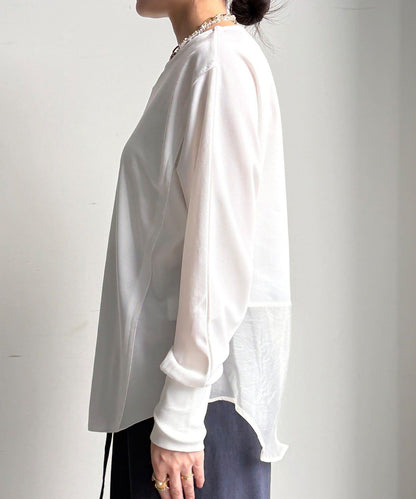 喬其紗與歐根紗拼接上衣