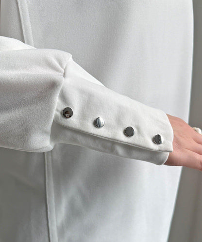 喬其紗與歐根紗拼接上衣