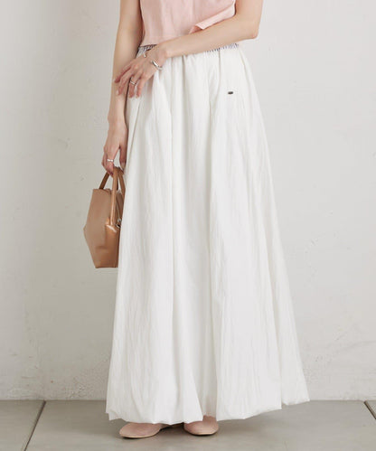 條紋氣球廓形半身裙