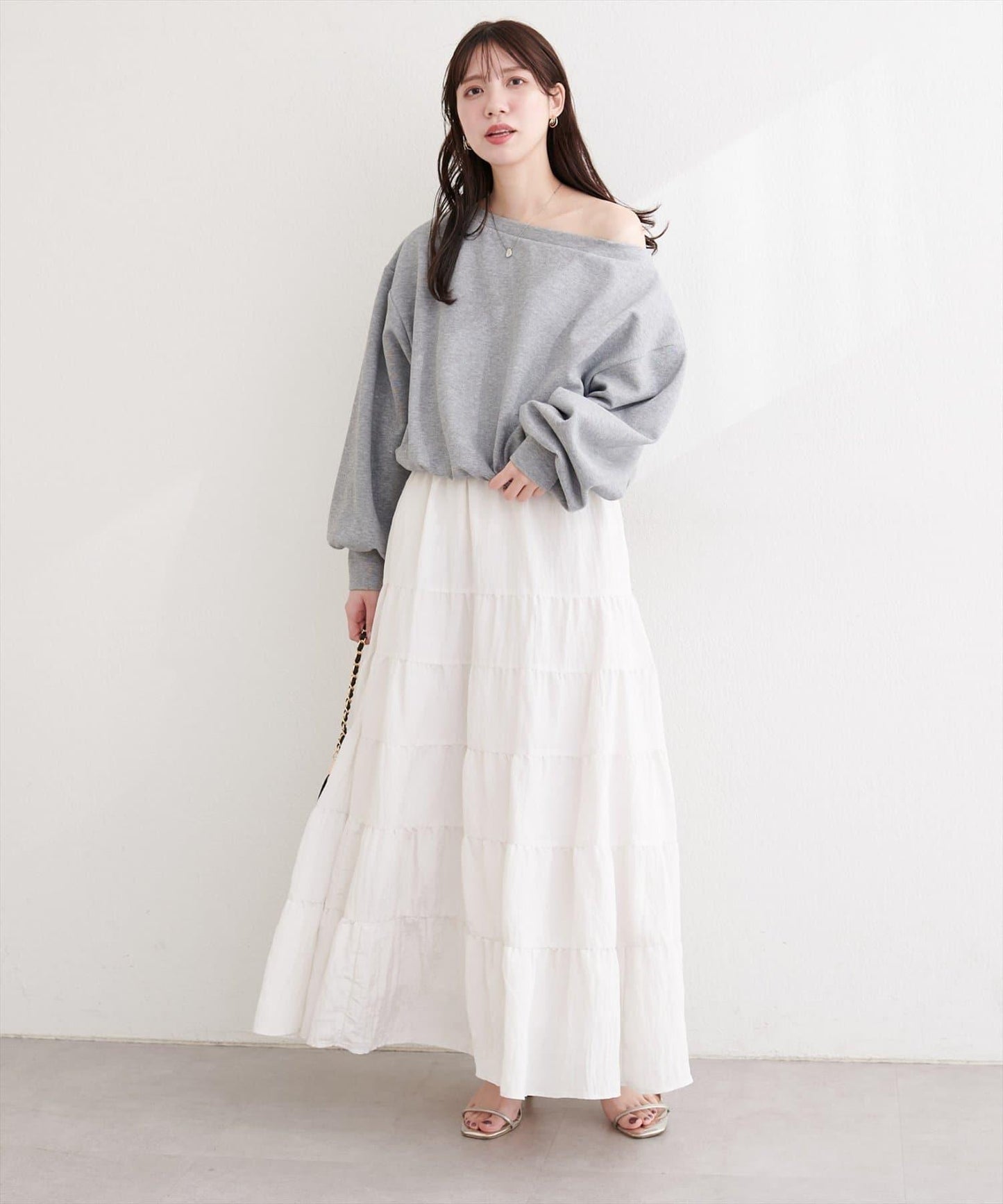 緞面層疊半身裙