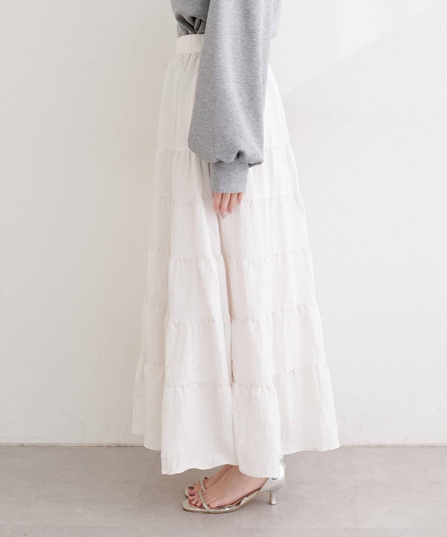 緞面層疊半身裙