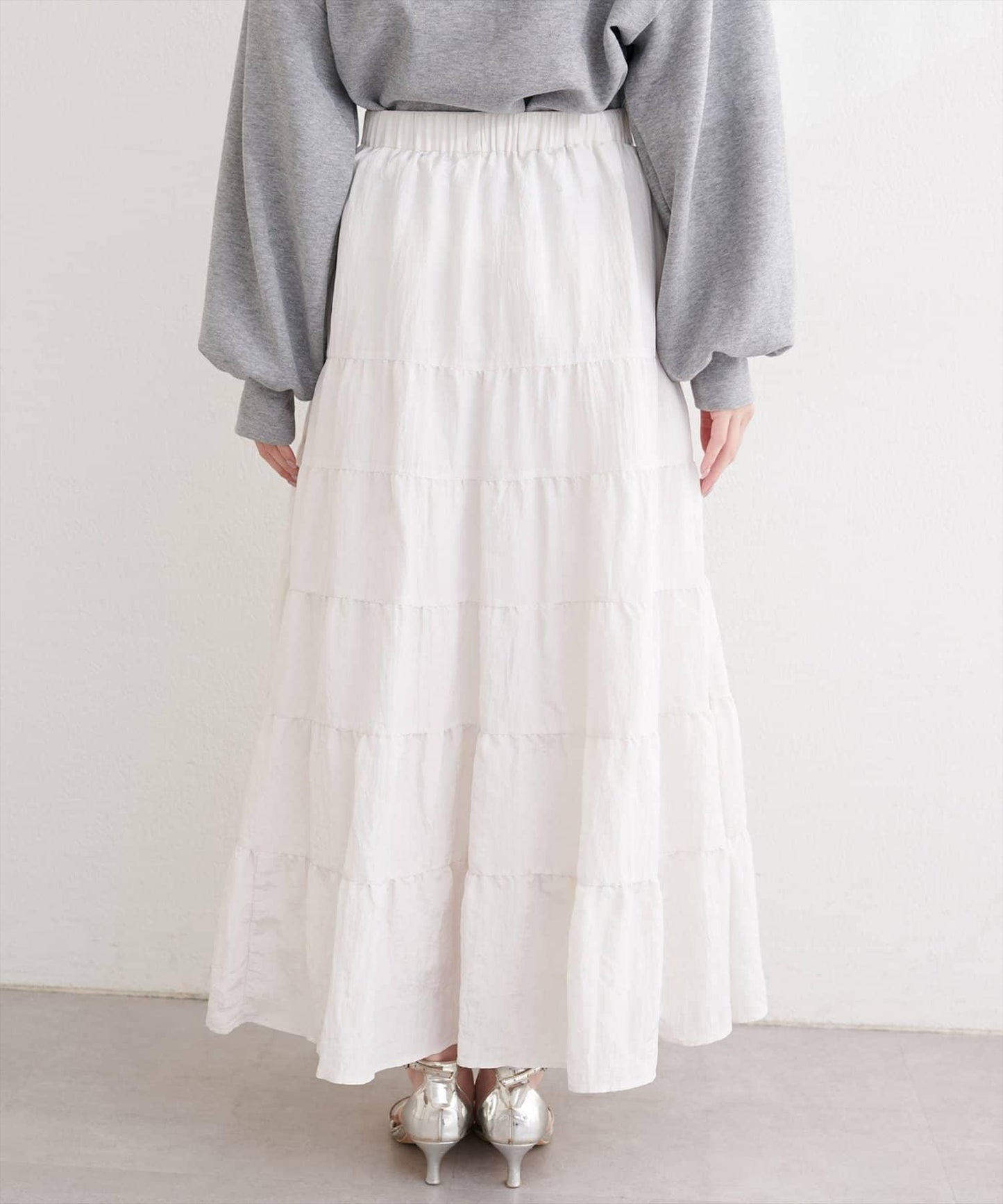 緞面層疊半身裙