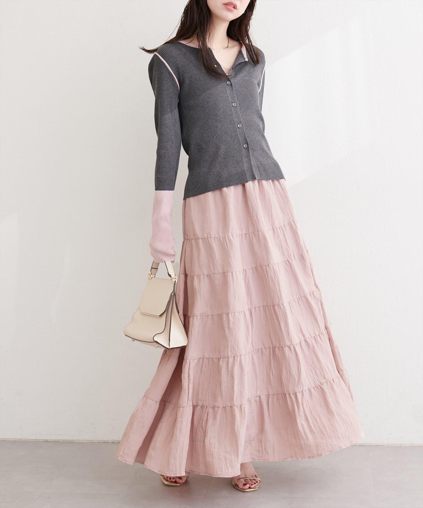 緞面層疊半身裙