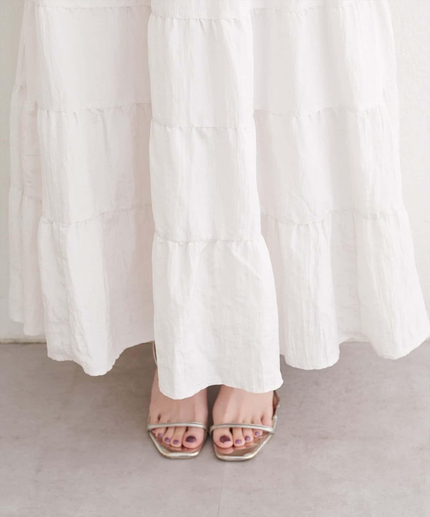 緞面層疊半身裙