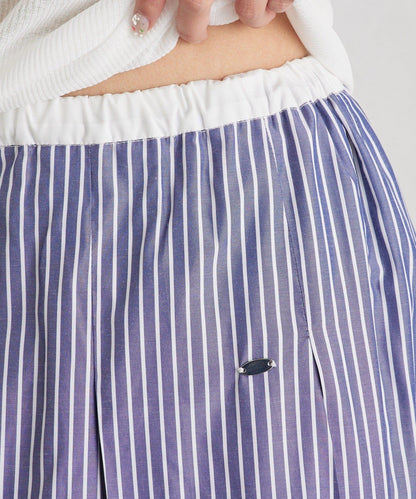 條紋氣球廓形半身裙