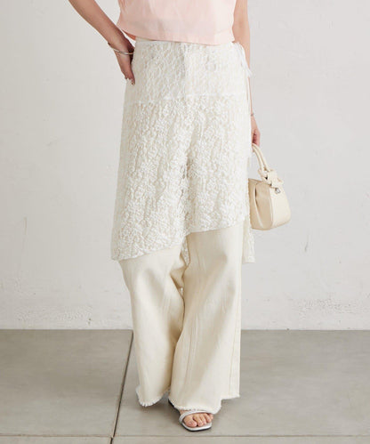 蕾絲裹身半身裙