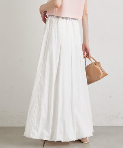 條紋氣球廓形半身裙