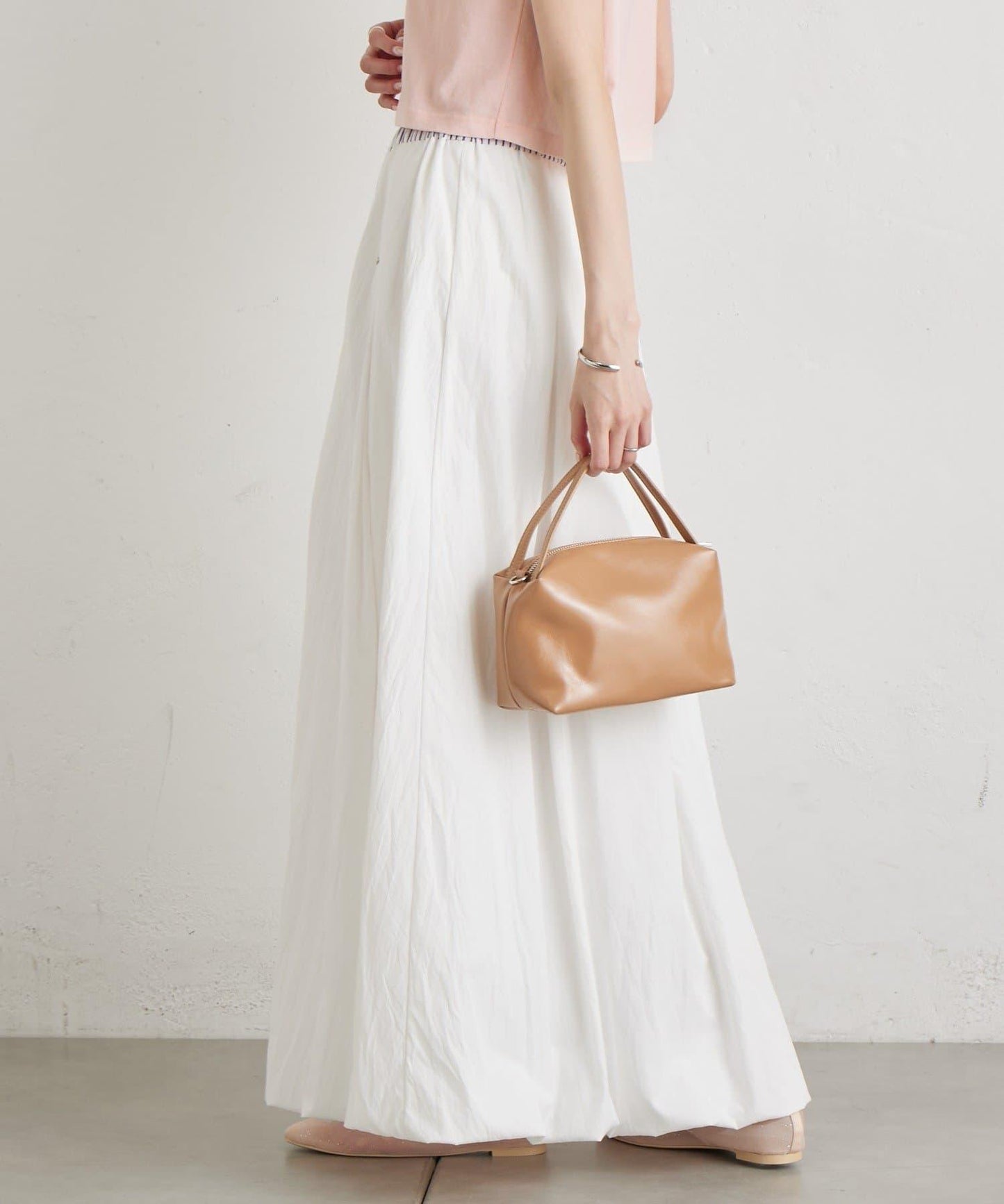 條紋氣球廓形半身裙