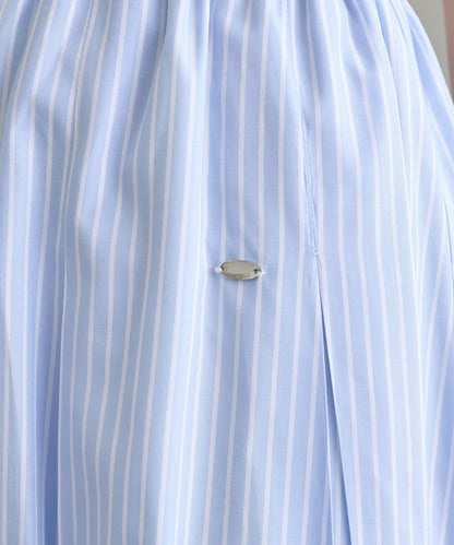 條紋氣球廓形半身裙