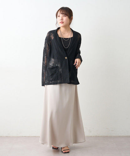 花卉蕾絲 單排扣 西裝外套