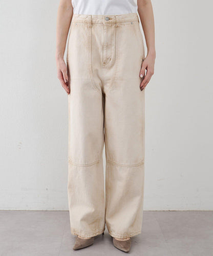 日曬做舊 雙膝補強 休閒褲