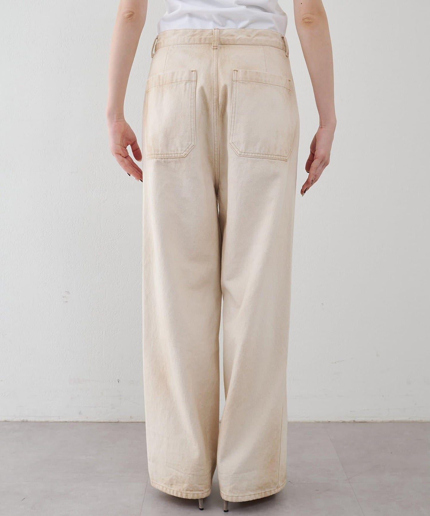 日曬做舊 雙膝補強 休閒褲