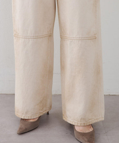 日曬做舊 雙膝補強 休閒褲