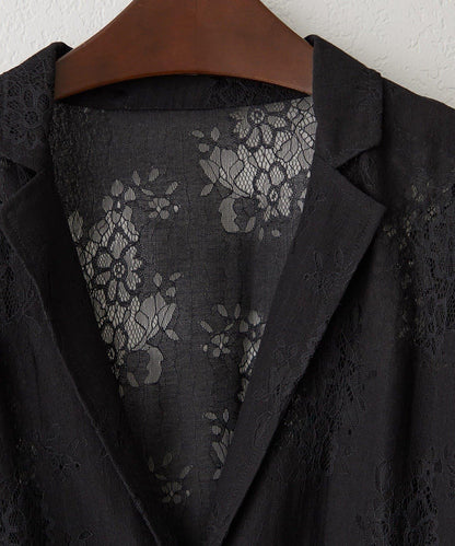 花卉蕾絲 單排扣 西裝外套