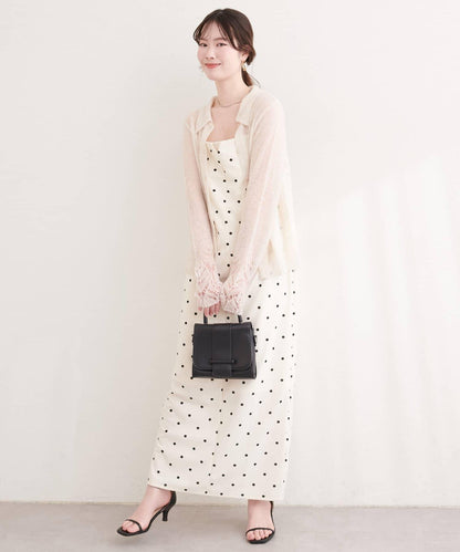 帶領設計袖針織上衣