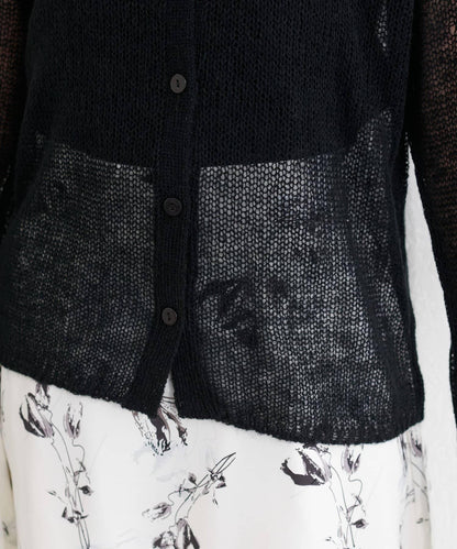 帶領設計袖針織上衣