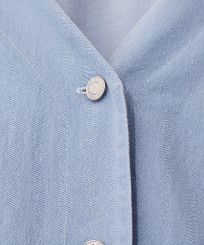 彈力牛仔腰帶設計連衣裙