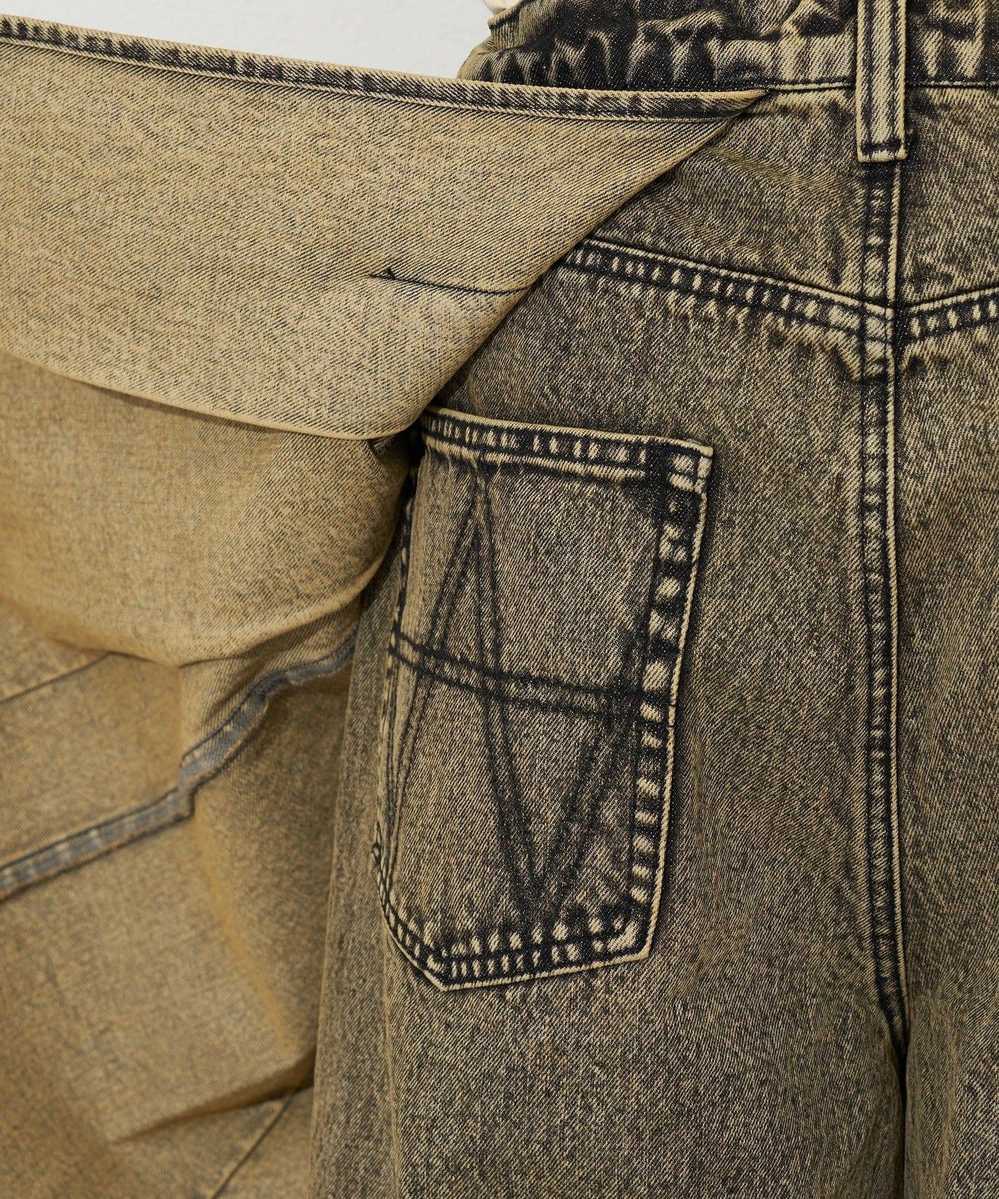 ANTI WARP 裙裝疊穿設計 牛仔短褲