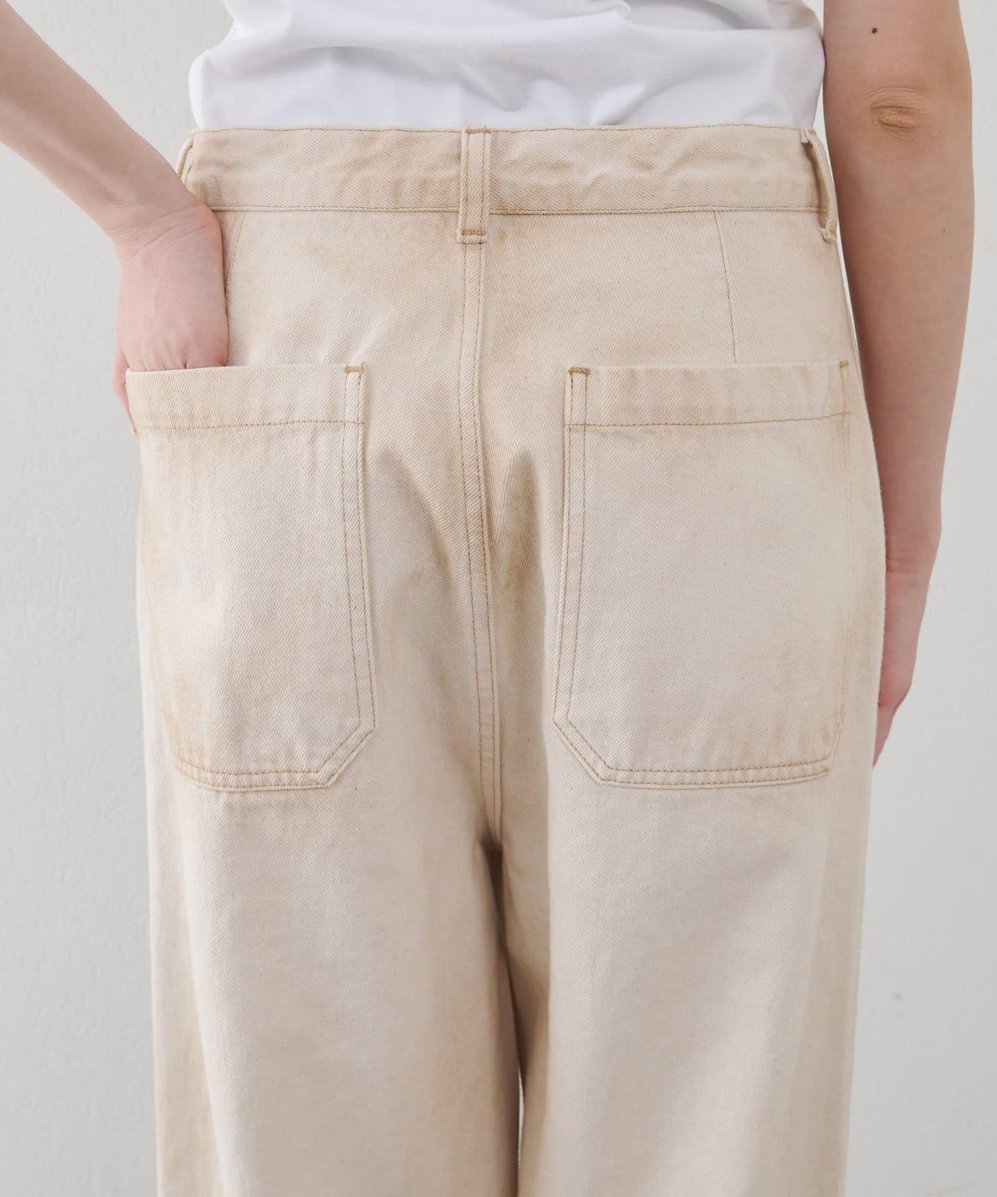 日曬做舊 雙膝補強 休閒褲