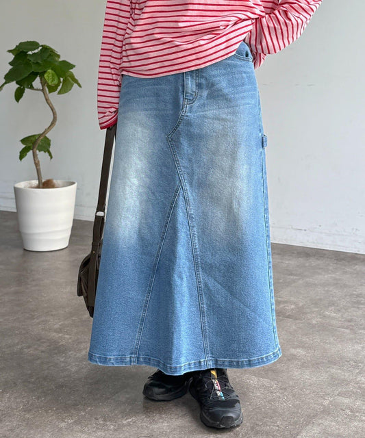 彈力工裝設計牛仔半身裙