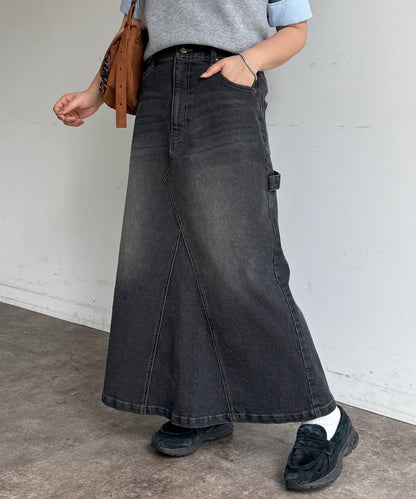 彈力工裝設計牛仔半身裙